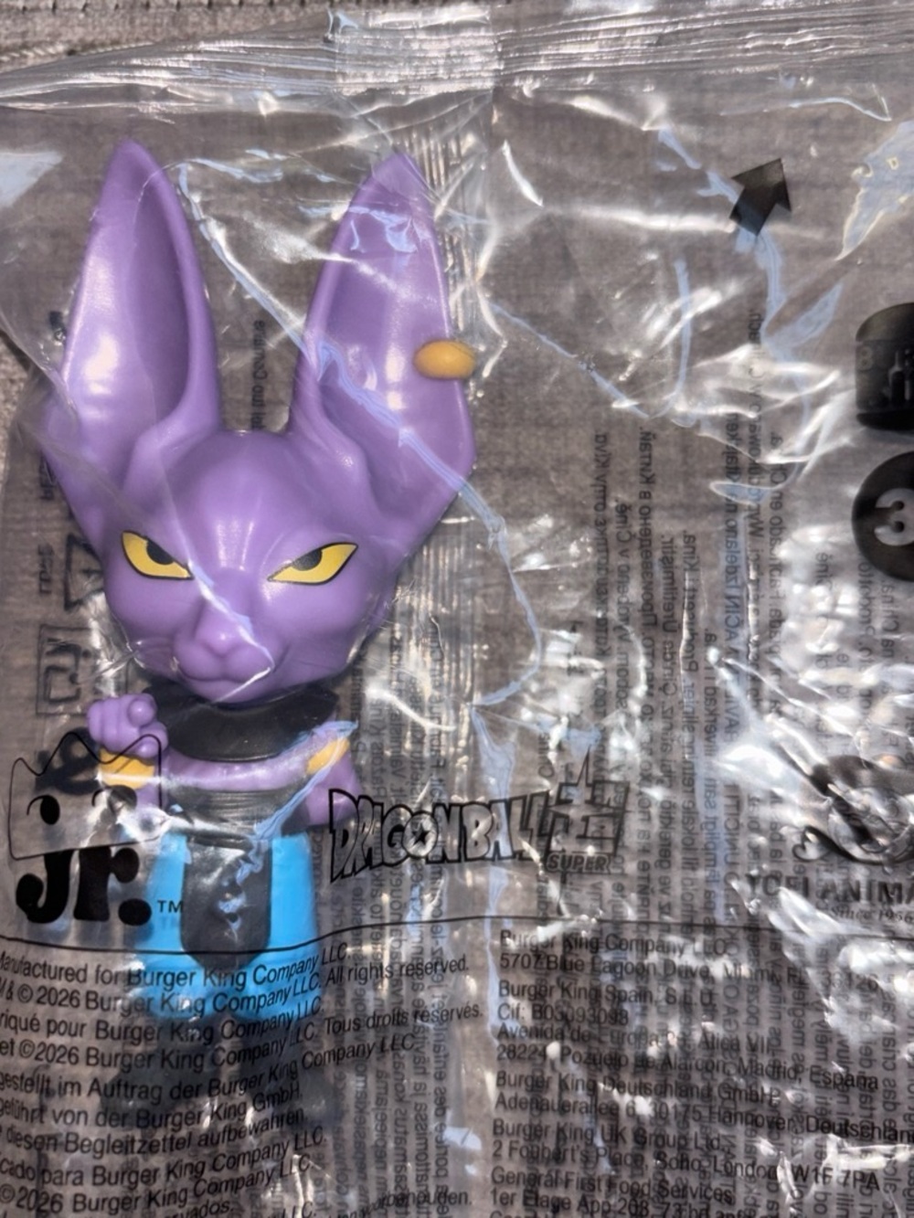 Dragon Ball Super Beerus Cat Figurine - Purple